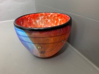 Heavy Coloured Glass Bowl - 5