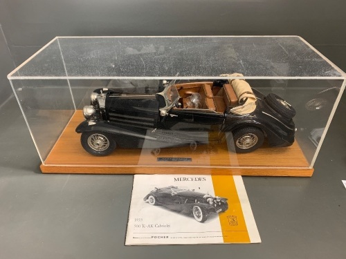 XL Model 1935 Mercedes 500 K-AK Cabriolet with Display Box and Instruction Booklet