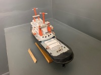 Model Patrol Boat on Timber Stand - 2