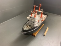 Model Patrol Boat on Timber Stand - 3