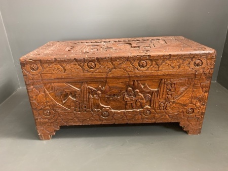 Small Carved Camphorwood Chest