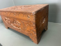 Small Carved Camphorwood Chest - 2