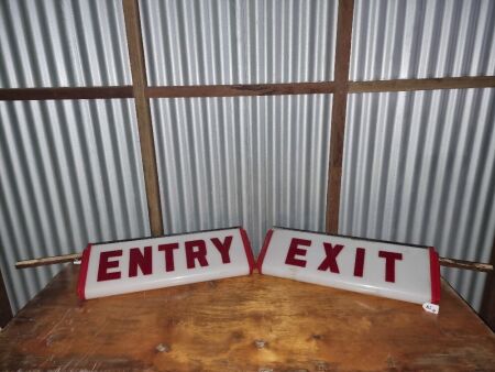 ENTRY / EXIT SIGNS FROM EKKA BRISBANE - CONDITION FAIR