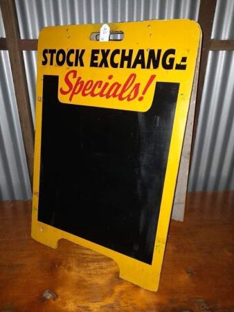 RETRO TIMBER FOLDING SIGN (2 SIDED) 920 X 610 - CONDITION FAIR