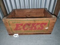 ECKS TIMBER CORDIAL CRATE - CONDITION GOOD - 2