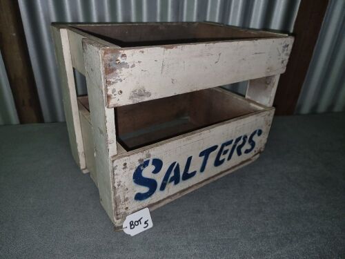 SALTERS TIMBER CORDIAL CRATE - CONDITION GOOD