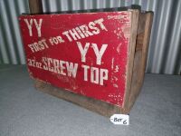 YY CORDIALS 32OZ SCREW TOP TIMBER CRATE - CONDITION GOOD - 2