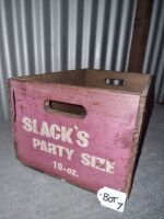 SLACKS CORDIALS CESSNOCK NSW TIMBER CRATE (HOLD 10 oz BOTTLES) - CONDITION GOOD - 3