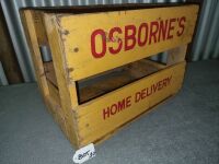 OSBORNES HOME DELIVERY WOODEN CRATE - CONDITION GOOD - 2