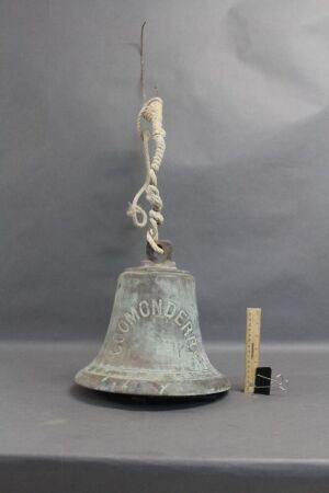 Large Antique Bronze Ships Bell Marked COOMONDERRY
