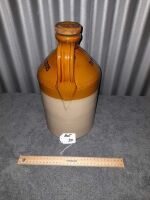 DOMESTOS 1 GALLON DEMIJOHN WITH POURER SPOUT 350H X 180W - CONDITION GOOD - 3