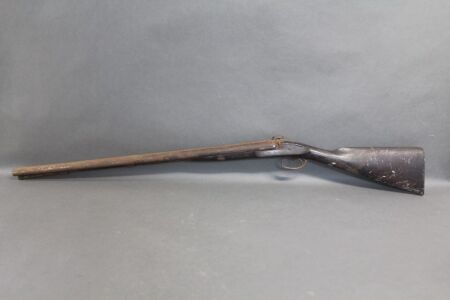 Antique Double Barelled Muzzle Loading Flintock Rifle