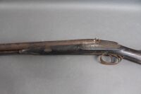 Antique Double Barelled Muzzle Loading Flintock Rifle - 2