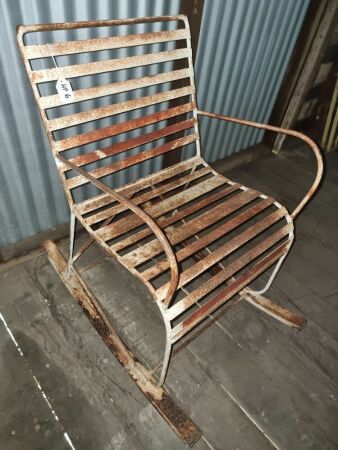 STEEL ROCKER, VINTAGE, VERY HEAVY - CONDITION GOOD