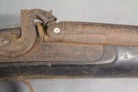 Antique Double Barelled Muzzle Loading Flintock Rifle - 9