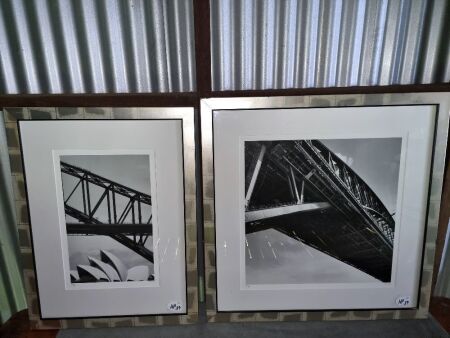 LIMITED EDITION HARBOUR BRIDGE PHOTOS SIGNED 106/400 - 87/400 - CONDITION GOOD