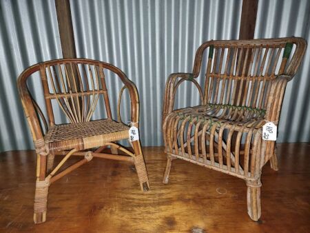 2 X CHILDRENS CANE CHAIRS - CONDITION VERY GOOD