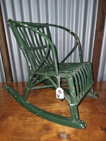 CHILDS VINTAGE CANE ROCKING CHAIR - CONDITION GOOD