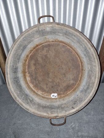 GALVANIZED WASH TUB (VINTAGE) 600W X 260H - CONDITION GOOD