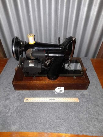 VINTAGE SEWING MACHINE NEW CENTURY. FOOT CONTROL. MACHINE VGC - CASE FAIR. - CONDITION GOOD