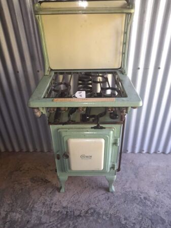 VINTAGE CROWN NO.4 GAS STOVE - COMPLETE - CONDITION GOOD