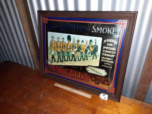 ANTIQUE, MARCELLA CIGARS ADVERTISING MILITARY UNIFORMS - 675 WIDE X 545 HIGH - CONDITION VERY GOOD