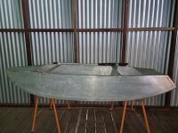 HANDMADE FOLDING CANOE. ALUMINIUM/CANVAS 2300L X 740W. PLUS PADDLE - CONDITION GOOD - 3