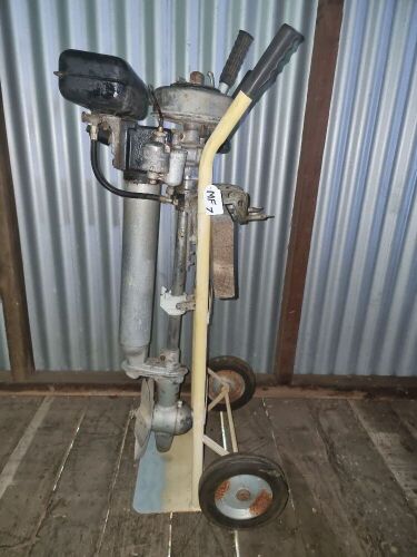 5 BLADE SEAGULL OUTBOARD MOTOR WITH STAND - CONDITION FAIR