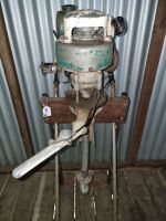 RARE ANTIQUE VICTA OUTBOARD MOTOR - MOW IN MORNING, BOAT IN AFTERNOON - MOTOR OFF - MOTOR GOES ONTO VICTA OUTBOARD LEG! - CONDITION GOOD - 3