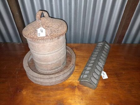 2 X VINTAGE CHICKEN FEEDERS - CONDITION FAIR