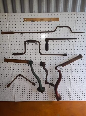 7 X VINTAGE CRANKHANDLES - CONDITION FAIR