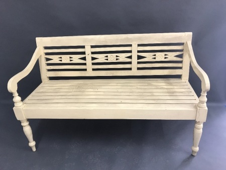 Painted 3 Seater Timber Bench Seat