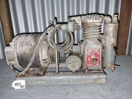 AIR PLUS AUSTRALIAN MADE 240V AIR COMPRESSOR - CONDITION FAIR