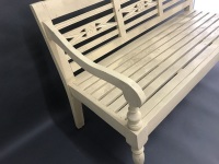 Painted 3 Seater Timber Bench Seat - 3