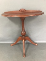 Small Cedar Demi Lune Side Table - 2