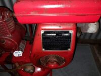 VINATGE CLISBY AUSTRALIAN MADE COMPRESSOR POWERED BY VILLIERS BALLARAT PETROL MOTOR - GOING - CONDITION GOOD - 2