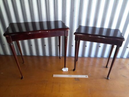 VINTAGE APPRENTICE NEST OF 2 TABLES - LARGER TABLE - 435W X 245D X 420H - CONDITION GOOD