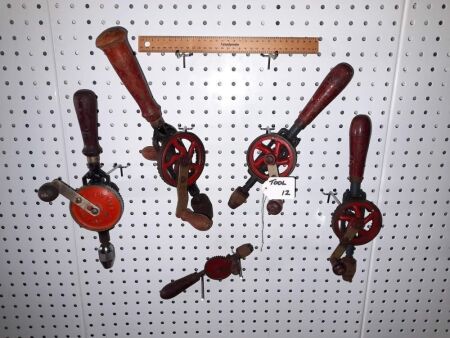 SELECTION OF VINTAGE HAND DRILLS - CONDITION GOOD