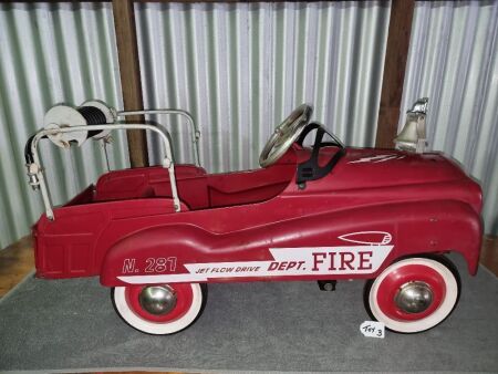 VINTAGE FIRE TRUCK - NO. 281 PEDAL CAR - CONDITION VERY GOOD