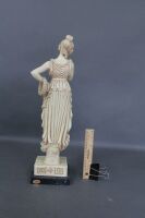 Cast Lady Statue on Plinth - 3