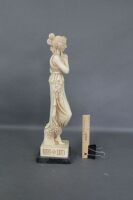 Cast Lady Statue on Plinth - 4