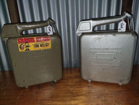 EVERSURE, FILL A CAN ENGLAND, JERRY CANS X 2 - CONDITION GOOD