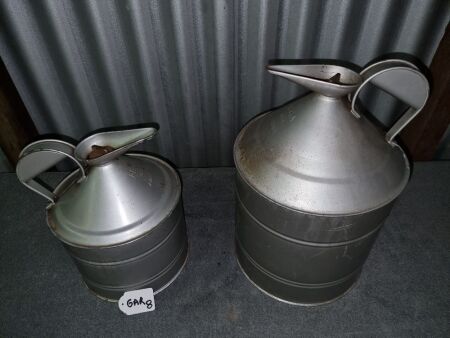 2 X REGA OIL CONTAINERS - SCREW CAPS - CONDITION VERY GOOD