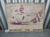 AUSTRALIAN GP 1983 SIDE CAR PRINT ON PLY - 500 X 410 - CONDITION FAIR