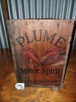 VACUME OIL CO, PLUME MOTORSPIRIT, WOODEN CRATE - ALL 4 SIDES STENCILLED - CONDITION GOOD - 4