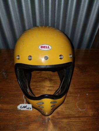 1973 BELL FULL FACE 'MOTO 3' MOTORCYCLE HELMET - CONDITION GOOD