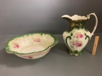 Antique Wash Basin and Jug