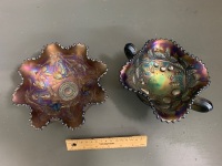 2 x Carnival Glass Bowls - 3