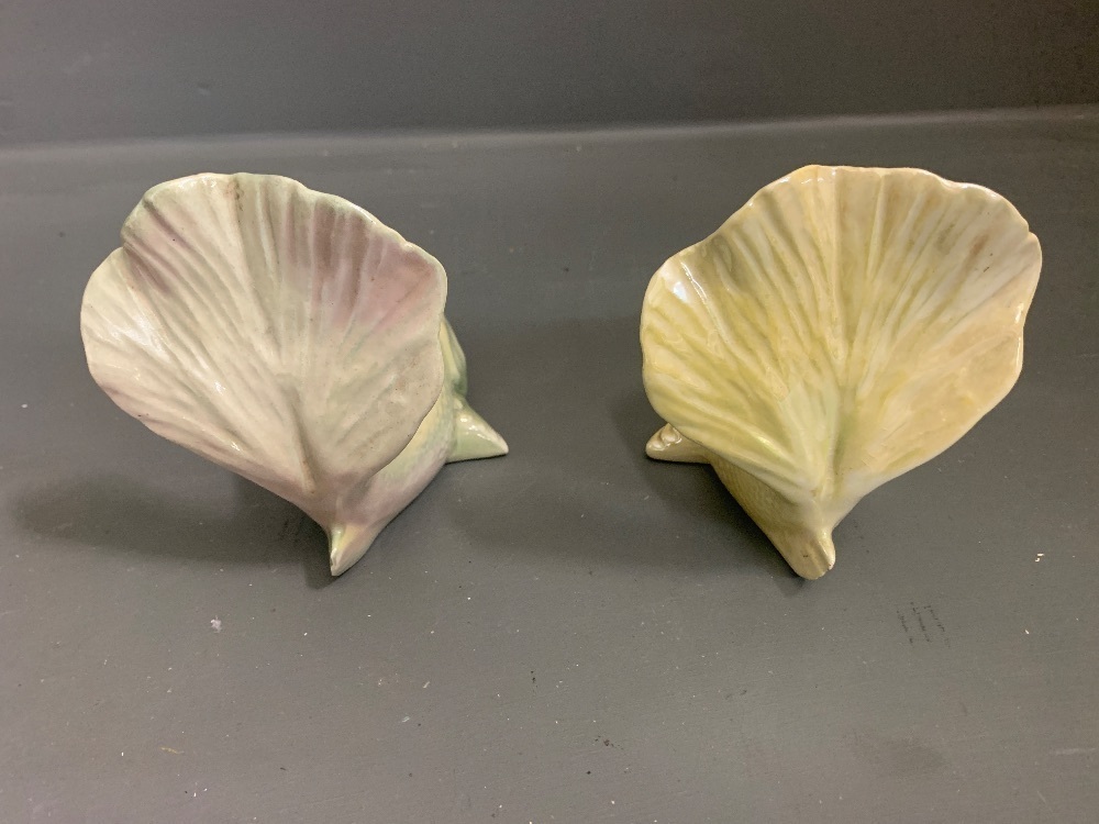 2 X Vintage Wembley Ware Lustre Glazed Fish Vases