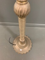 Tall Brass Lamp Stand (needs re-wiring) - 2